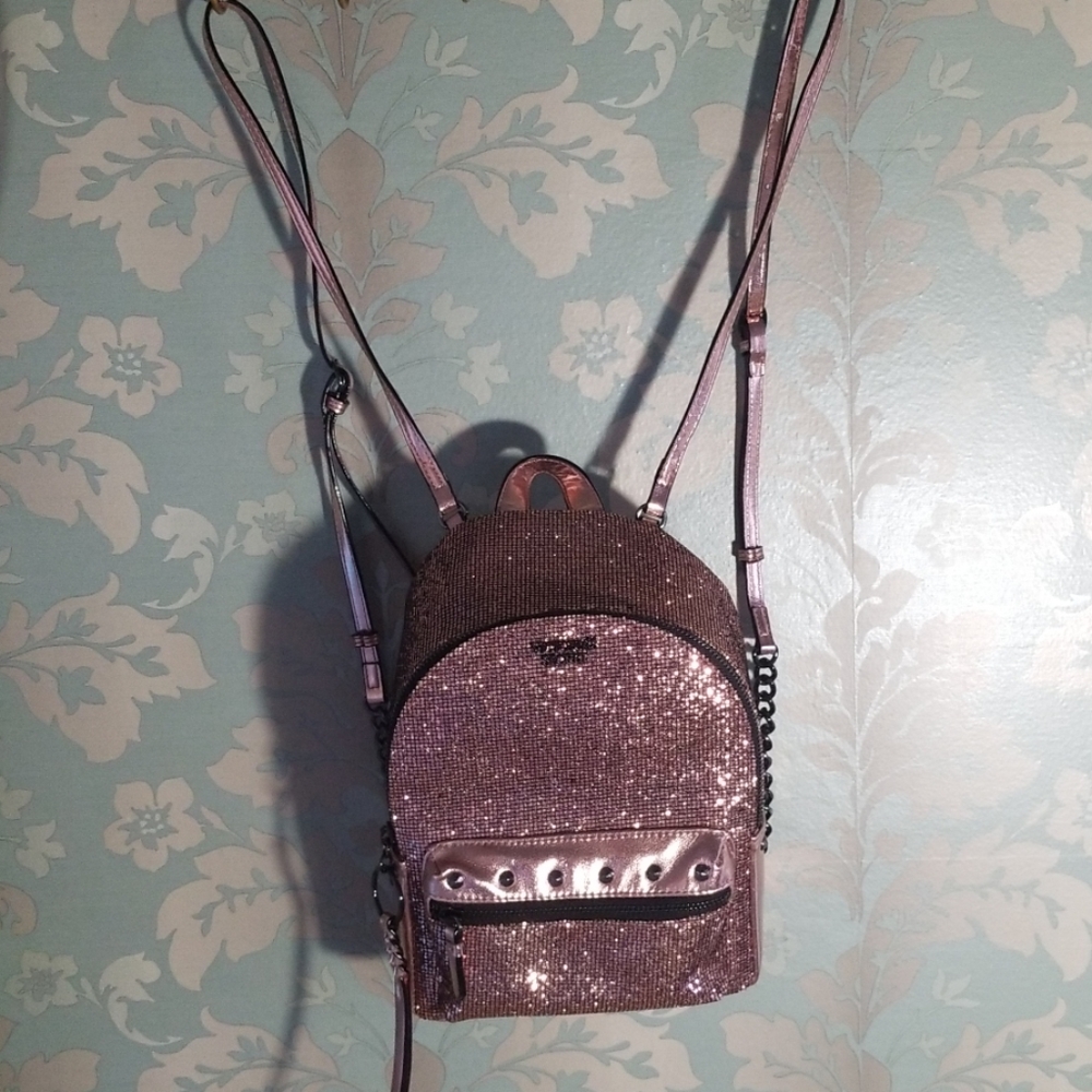 New VICTORIA'S SECRET Rose gold BLING BACKPACK